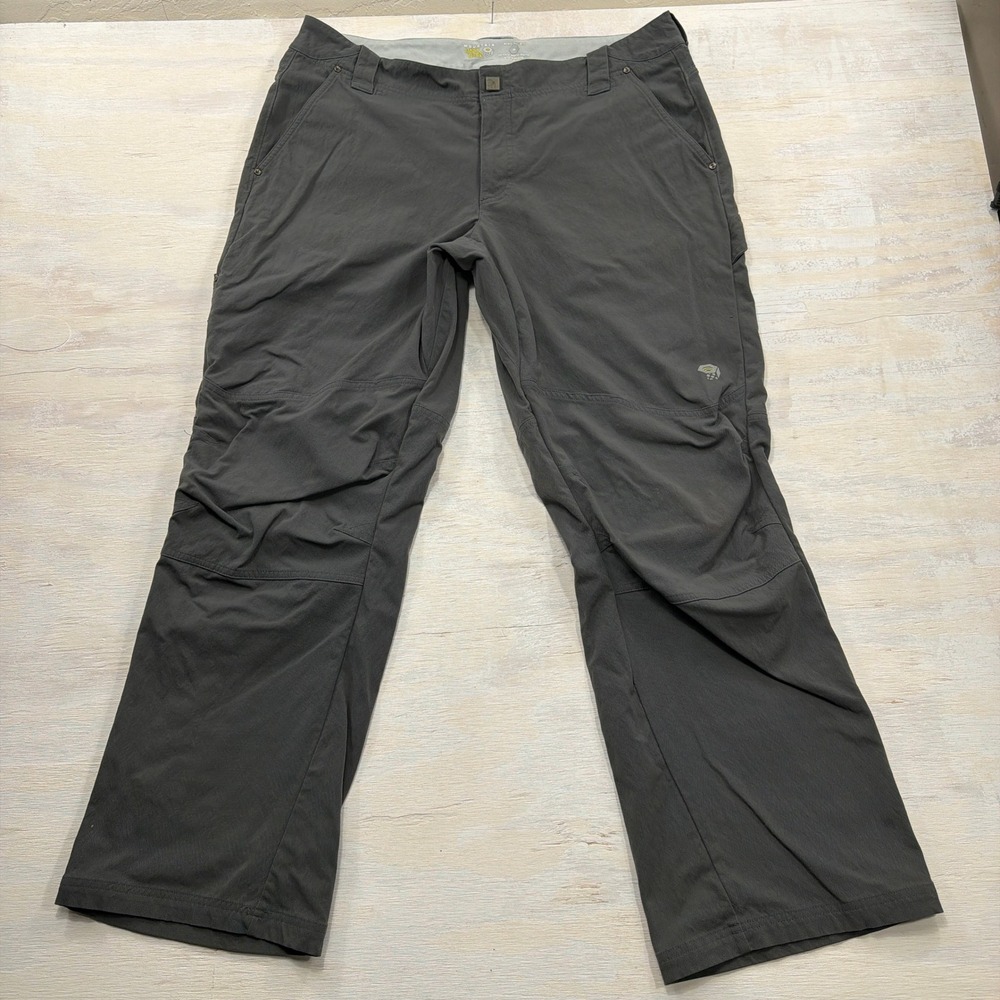 Mountain Hardwear Hiking Pants OM2819 Size 38 Nylon Stretch Cargo Gray Mens